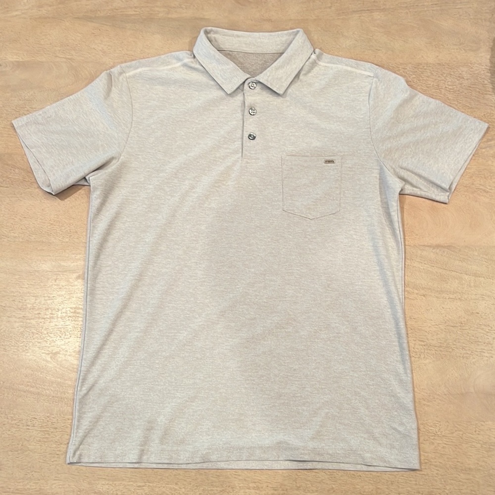 Vuori Ace Polo Silver Performance Men's medium